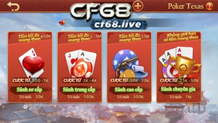 Mẹo chơi Poker Texas cf68 club áp dụng thành công 100%