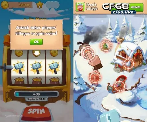 Cách để có spin trong coin master bằng cách Xem quảng cáo