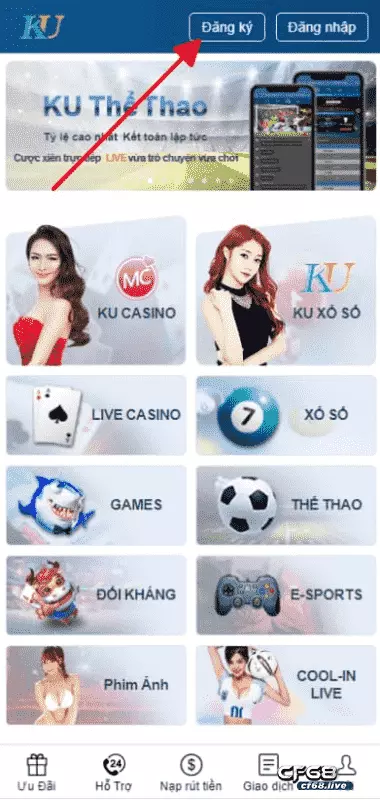 Dang ky ku casino ngay tài khoản trên app kubet để có trải nghiệm tốt nhất