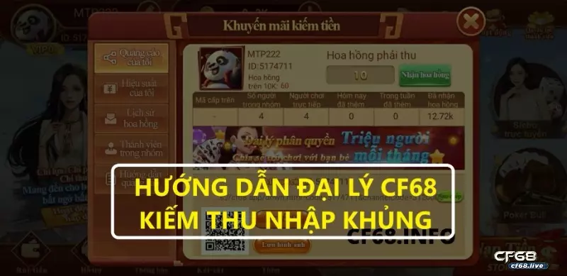 Hướng dẫn cho người chơi hợp tác đại lý cf 68