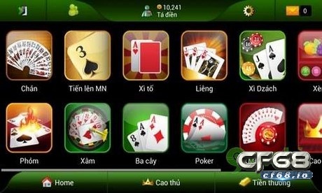 Những game bài online hấp dẫn tại cổng game Cf68