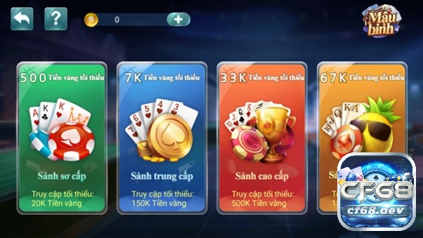 CF68 gây ấn tượng với người chơi bởi kho tàng game phong phú