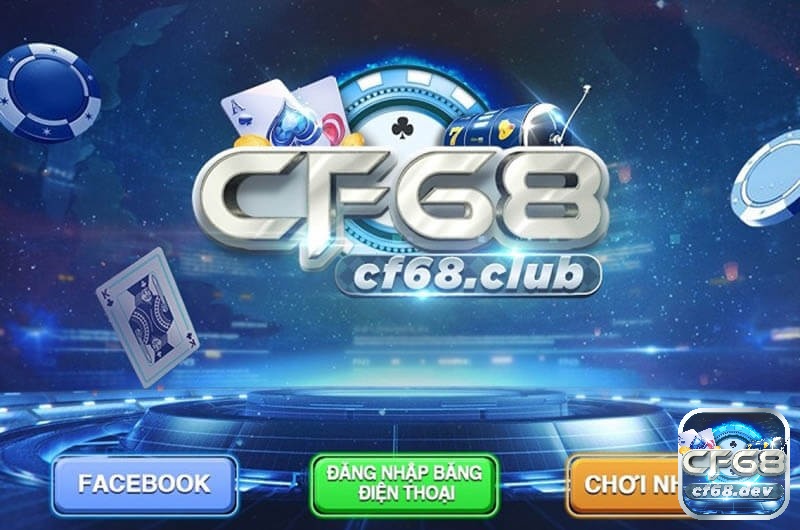 Trang chủ của cổng game CF68