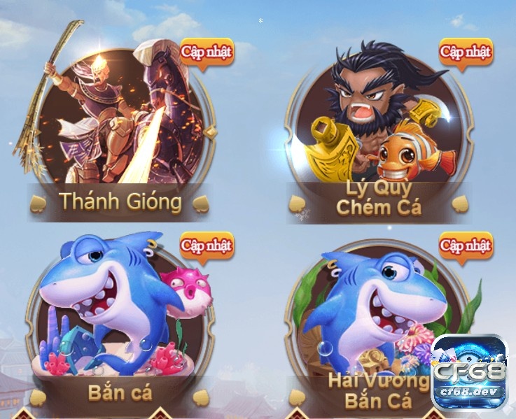 Hệ thống Game bắn cá vô cùng đa dạng tại CF68.DEV