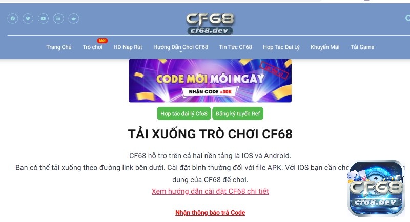 CF68.DEV là đại lý chính thức của thương hiệu CF68 Club