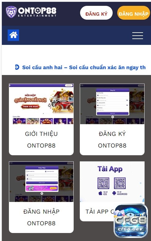 ONTOP88.IN là điểm đến lý tưởng cho anh em cược thủ