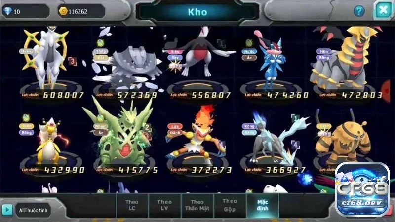 Hệ thống Pokemon phong phú cho phép người chơi xây dựng đội hình đa dạng và mạnh mẽ.