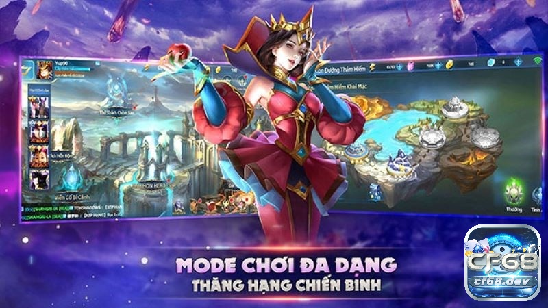 Lối chơi đa dạng mang đến cho game thủ sự linh hoạt và cảm giác mới lạ trong từng trận đấu.