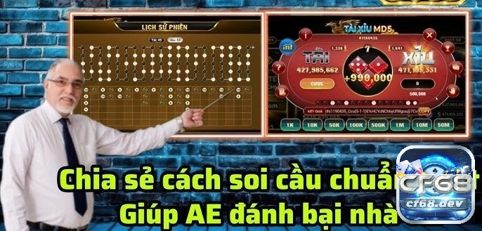 Khám phá cách soi cầu tài xỉu cho tất cả các game cùng CF68 ngay nhé!