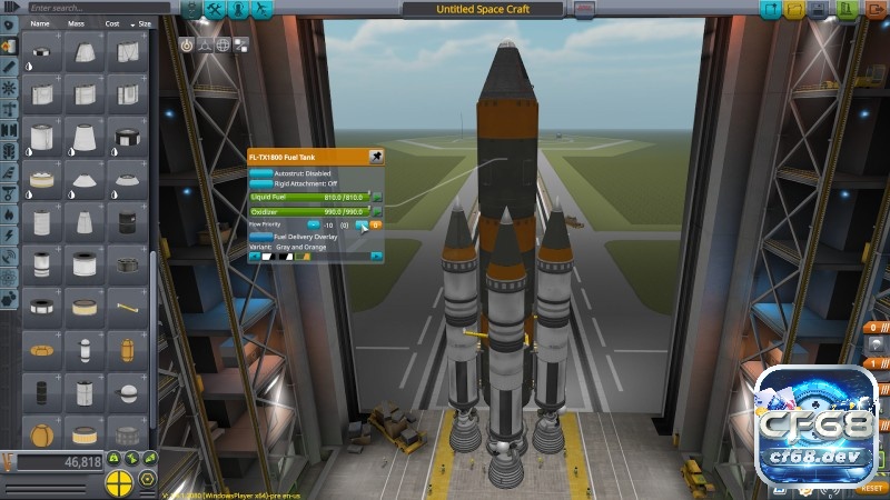 Trong Kerbal Space Program (KSP) chế độ tự do cho phép người chơi thiết kế và thử nghiệm tàu vũ trụ mà không bị giới hạn